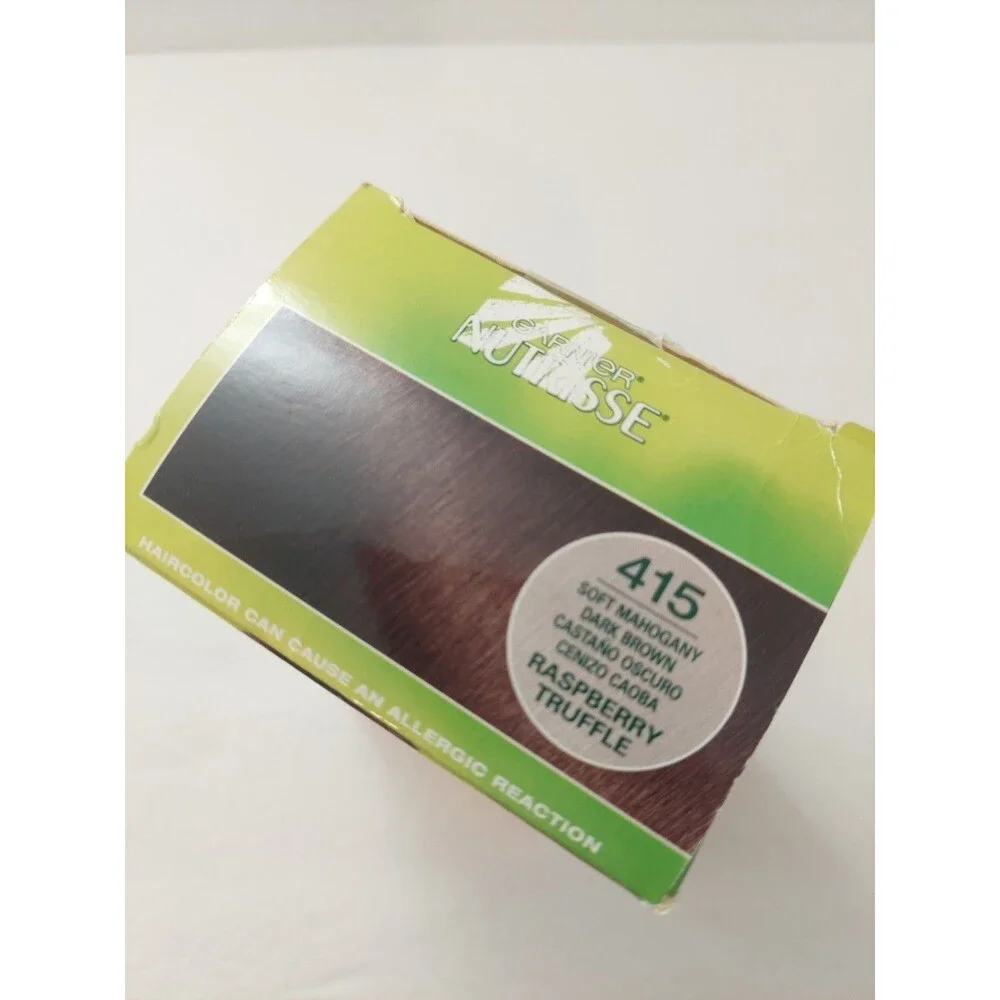 Garnier Nutrisse Color Creme #415 Soft Mahogany Dark Brown Hair Coloring 1 Kit